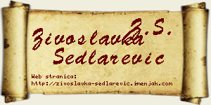 Živoslavka Sedlarević vizit kartica